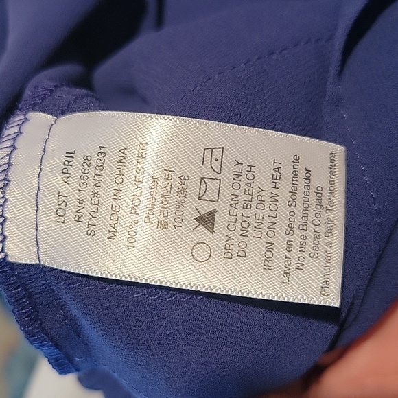 Lost April Woman's Blue Flapper Fringe Spaghetti Strap Top, Size: S, NWT - Picture 9 of 9